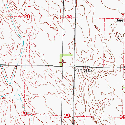 Topographic Map of Lakeview Elementary School, SD