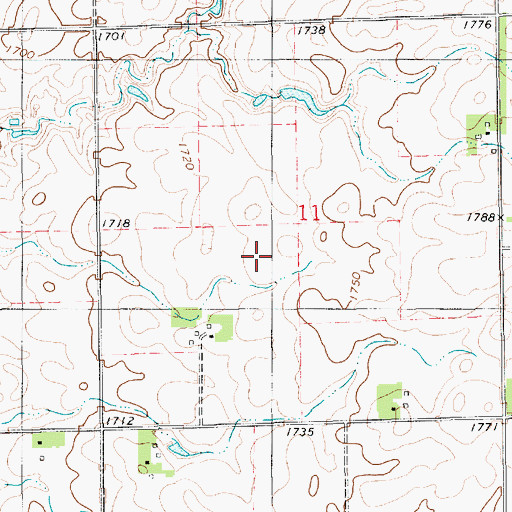 Topographic Map of Clearfield Colony Elementary School, SD