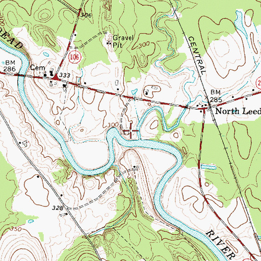 Topographic Map of Knapp Cemetery, ME