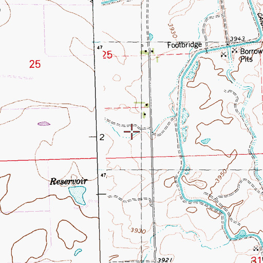 Topographic Map of Lateral 710A, ID