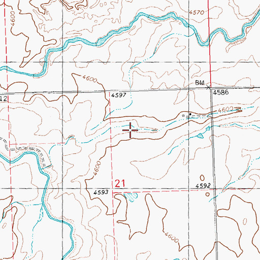 Topographic Map of Lateral 731, ID