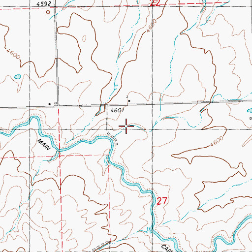 Topographic Map of Lateral 838, ID