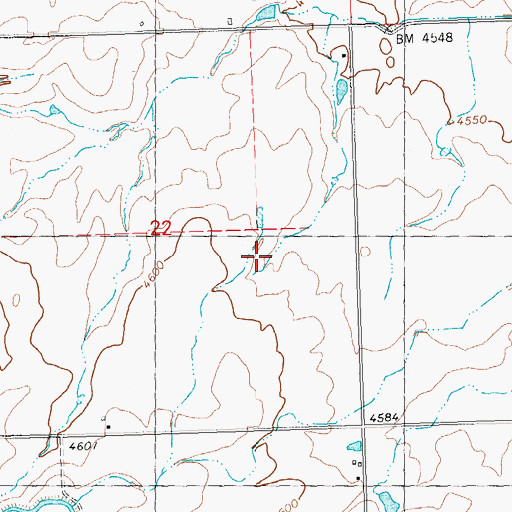 Topographic Map of Lateral 838B, ID