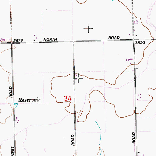 Topographic Map of Lateral 916B, ID