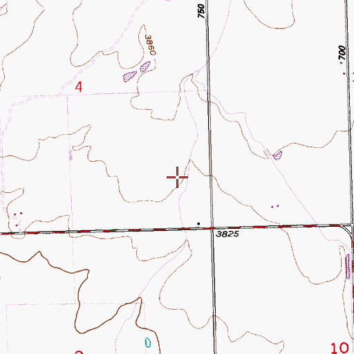 Topographic Map of Lateral 916C, ID