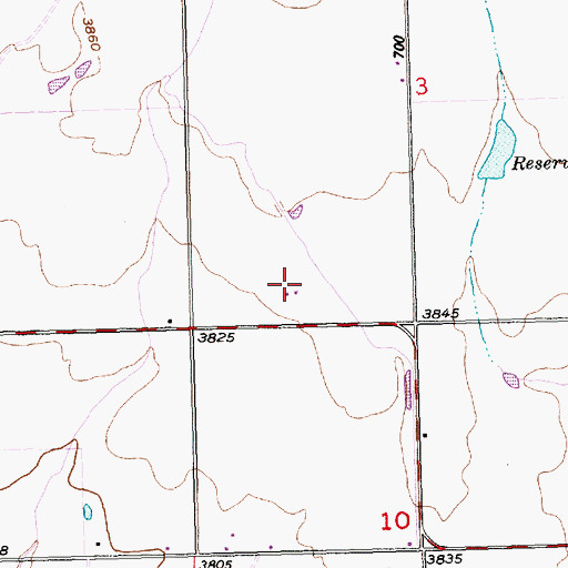 Topographic Map of Lateral 916C1A, ID