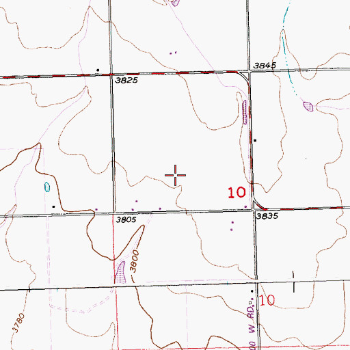Topographic Map of Lateral 916C1B, ID