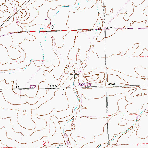 Topographic Map of Lateral 978A, ID