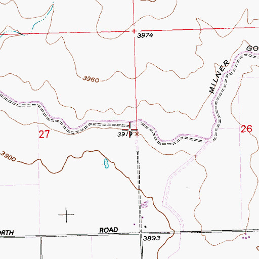 Topographic Map of Lateral 992, ID