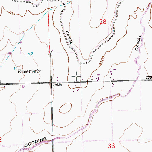 Topographic Map of Lateral 993A, ID