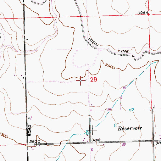 Topographic Map of Lateral 993B, ID