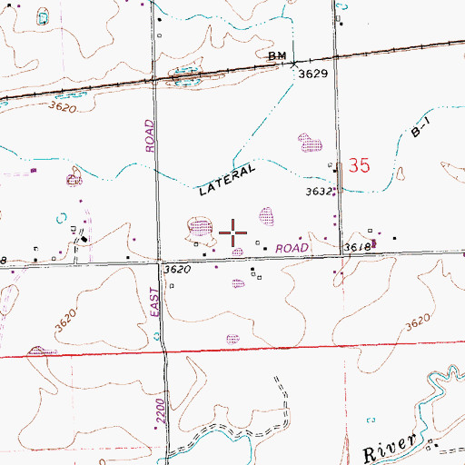 Topographic Map of Lateral B1B, ID