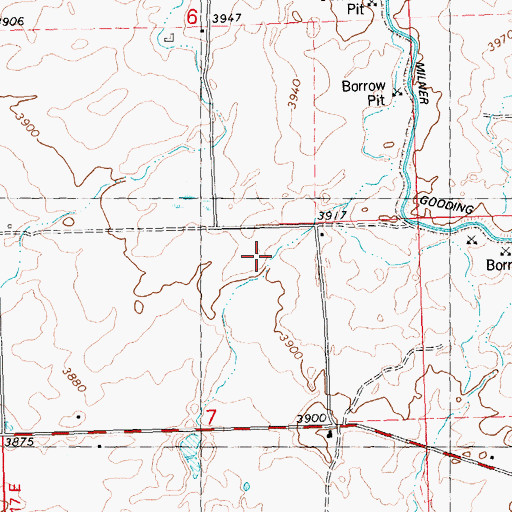 Topographic Map of Lateral F, ID