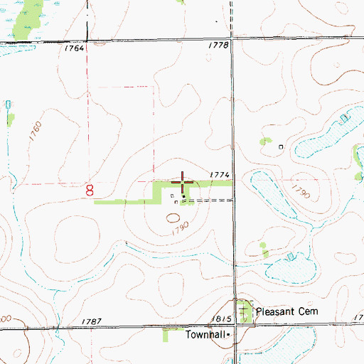 Topographic Map of Mayfield Colony Elementary School, SD