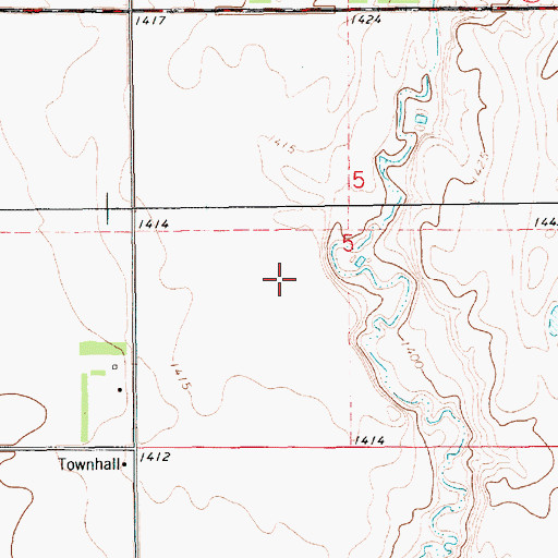 Topographic Map of Shamrock Colony Elementary School, SD