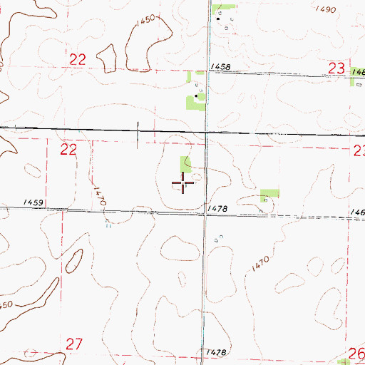 Topographic Map of Mart Farms, IA
