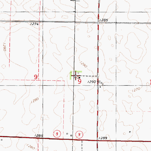 Topographic Map of Guse Farms, IA