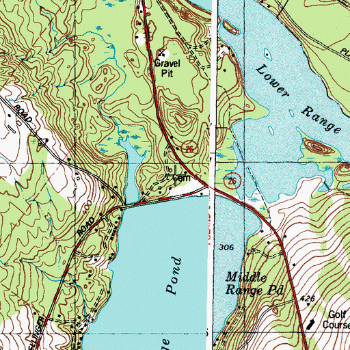 Topographic Map of Old Cemetery in the Woods, ME