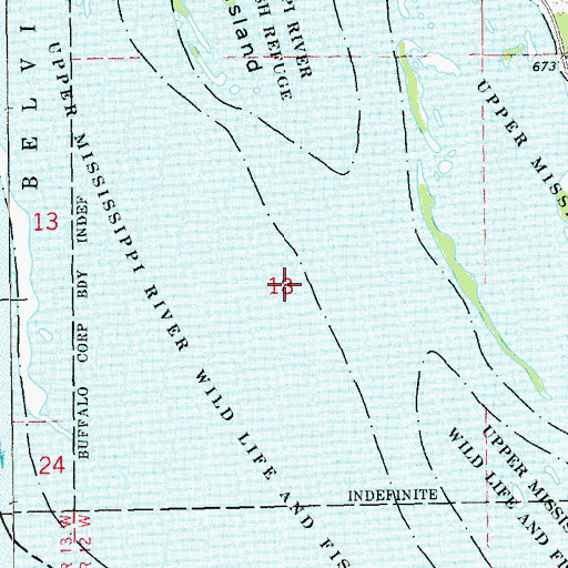 Topographic Map of Deer Toe Island, WI