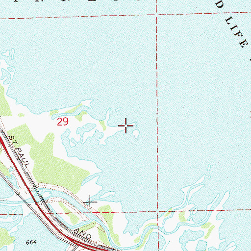 Topographic Map of Montgomery Point, MN