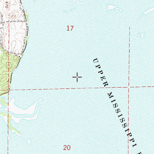 Topographic Map of Weaver Bottoms, MN