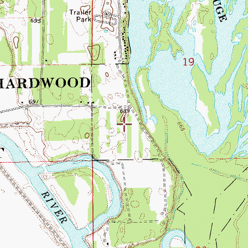Topographic Map of Wabasha Prairie, MN