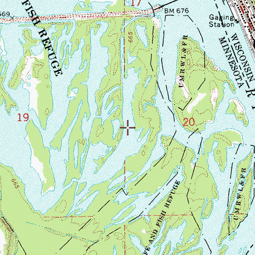 Topographic Map of First Finger Lake, MN