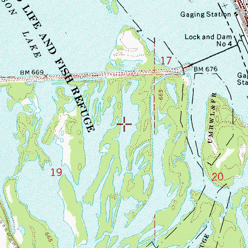 Topographic Map of Second Finger Lake, MN