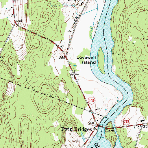 Topographic Map of True Cemetery, ME