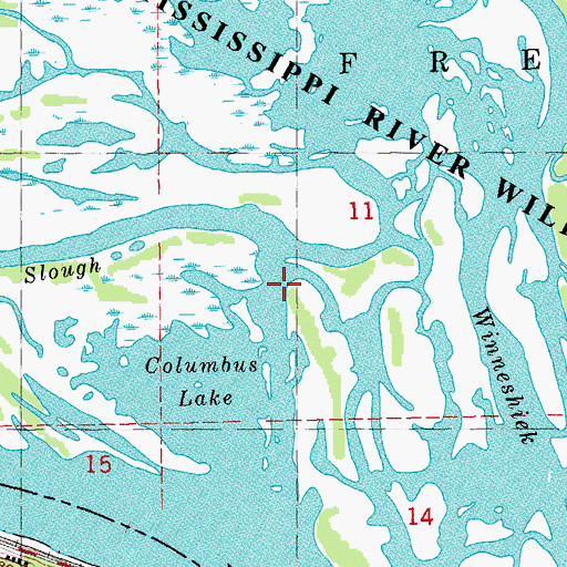 Topographic Map of Lafayette Lake, WI