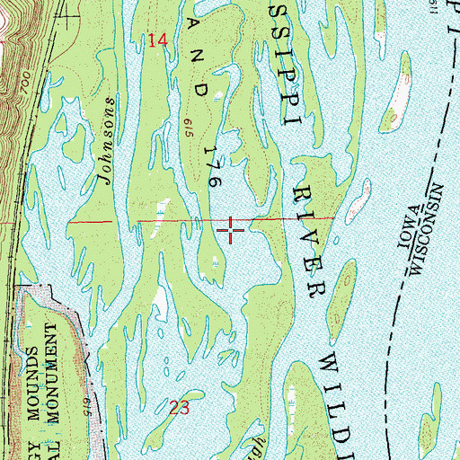 Topographic Map of Norwegian Lake, IA