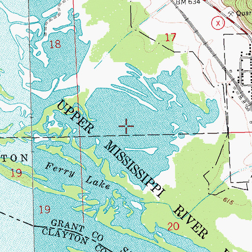Topographic Map of Hoosier Lake, WI