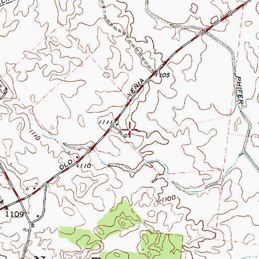 Topographic Map of Aaron Farms, OH