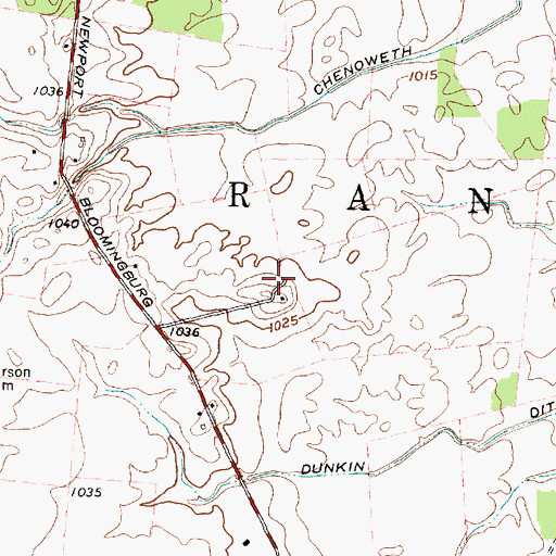 Topographic Map of Clearview Farm, OH