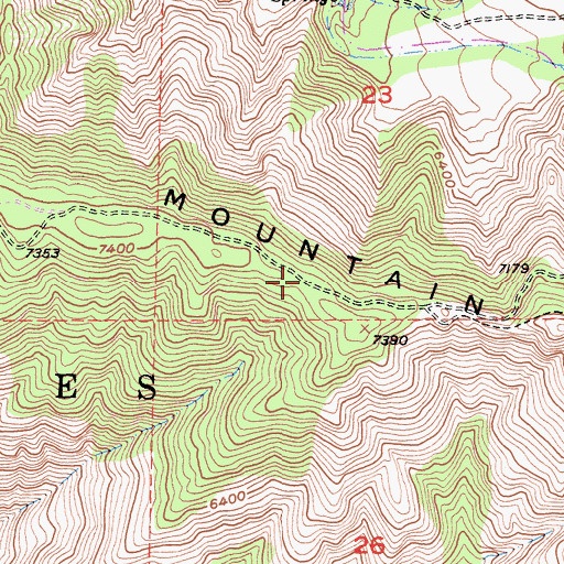 Topographic Map of Pine Mountain Ridge, CA