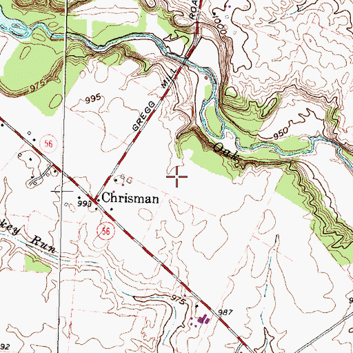 Topographic Map of Marriott Farms, OH