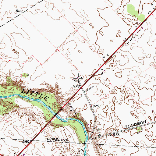 Topographic Map of Miller Farms, OH