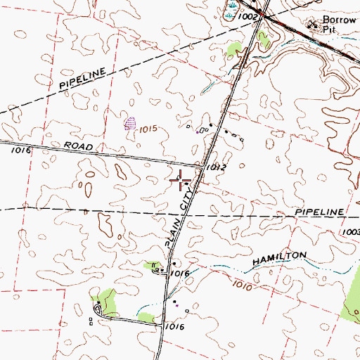 Topographic Map of Reninger Farm, OH