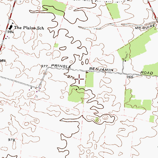 Topographic Map of Riley Farms, OH
