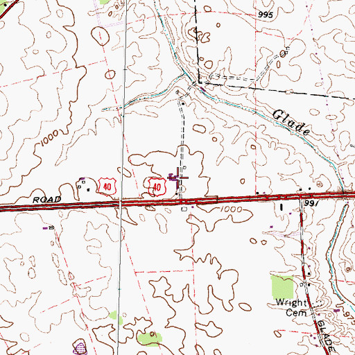 Topographic Map of Salyers Farm, OH