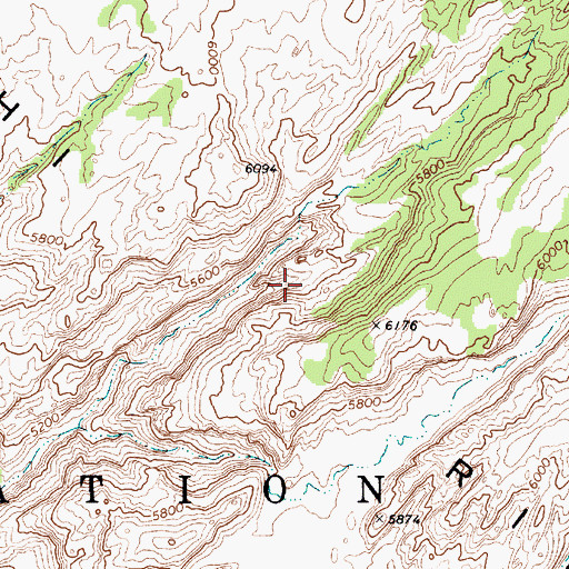 Topographic Map of Chaiyahi Rim, AZ