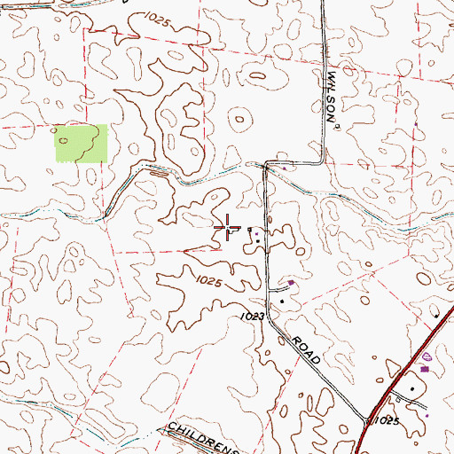 Topographic Map of Tom Farms, OH