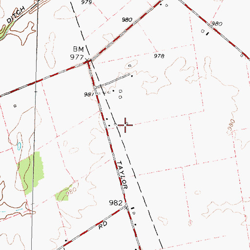Topographic Map of Triple D Farms, OH