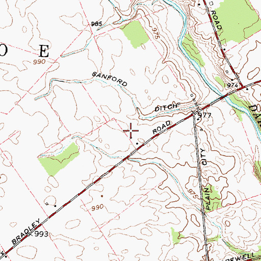 Topographic Map of Yoder Farms, OH