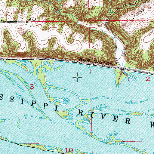Topographic Map of Spring Lake, WI