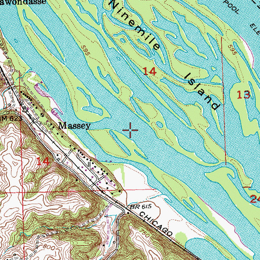Topographic Map of Molo Slough, IA