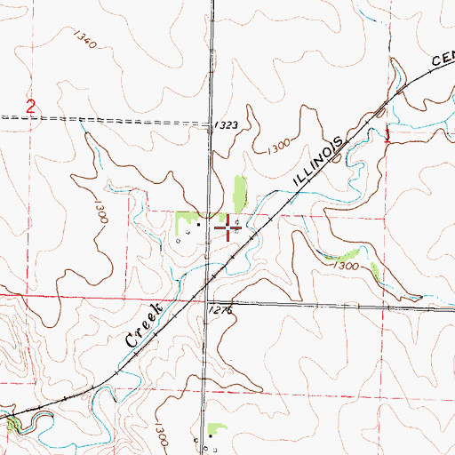 Topographic Map of Coonley Creek Farms, IA