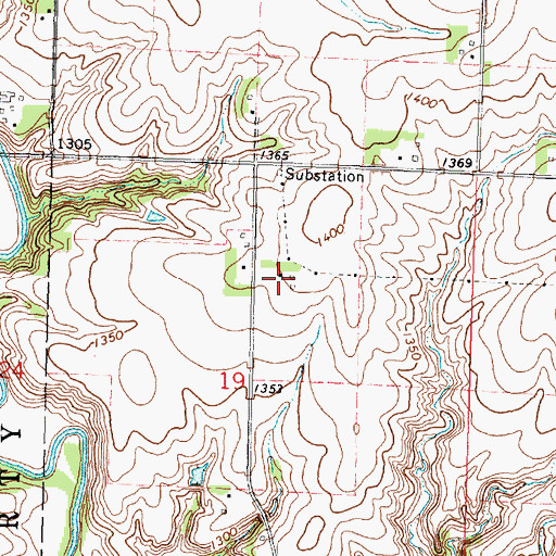 Topographic Map of Gerstandt Farms, IA