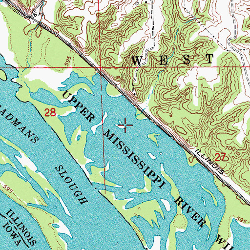 Topographic Map of Kehough Slough, IL