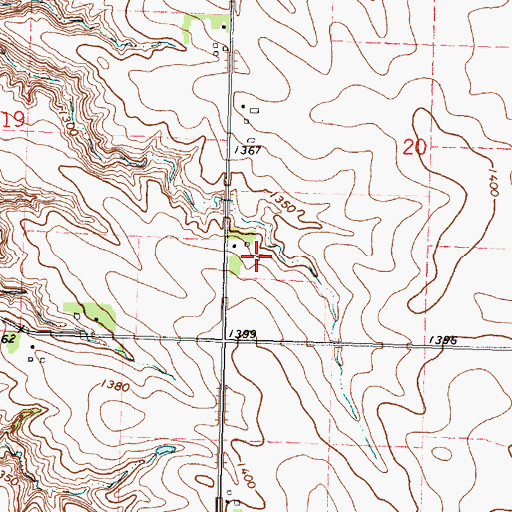 Topographic Map of Smith Farms, IA